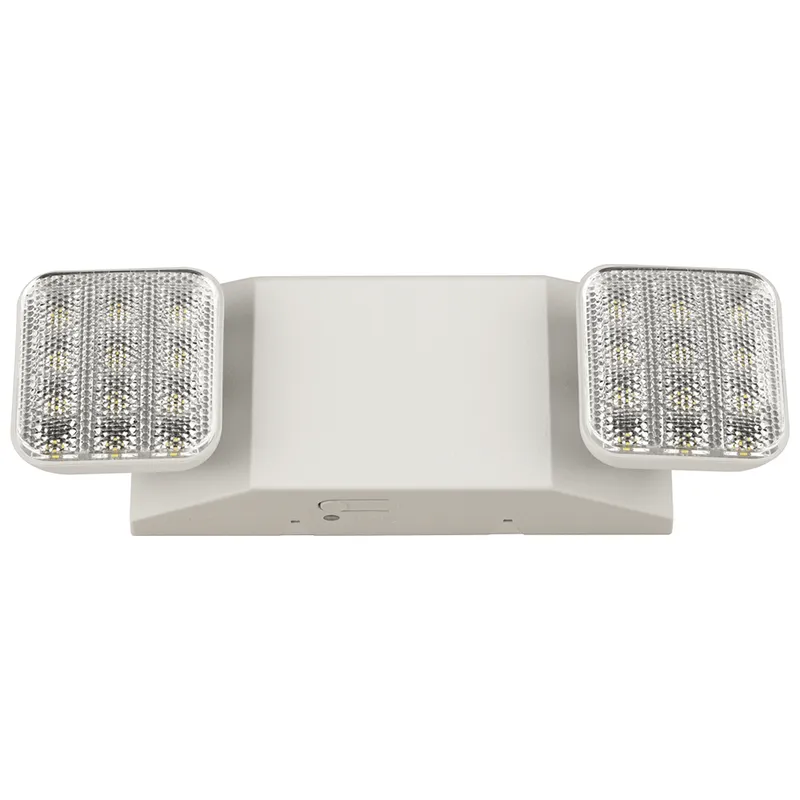 Konlite LED Emergency Light with Battery Backup - Adjustable Dual Heads - 2.4W - 120/277V - Square Shape — Revolve LED LED Exit & Emergency 2.4W 
