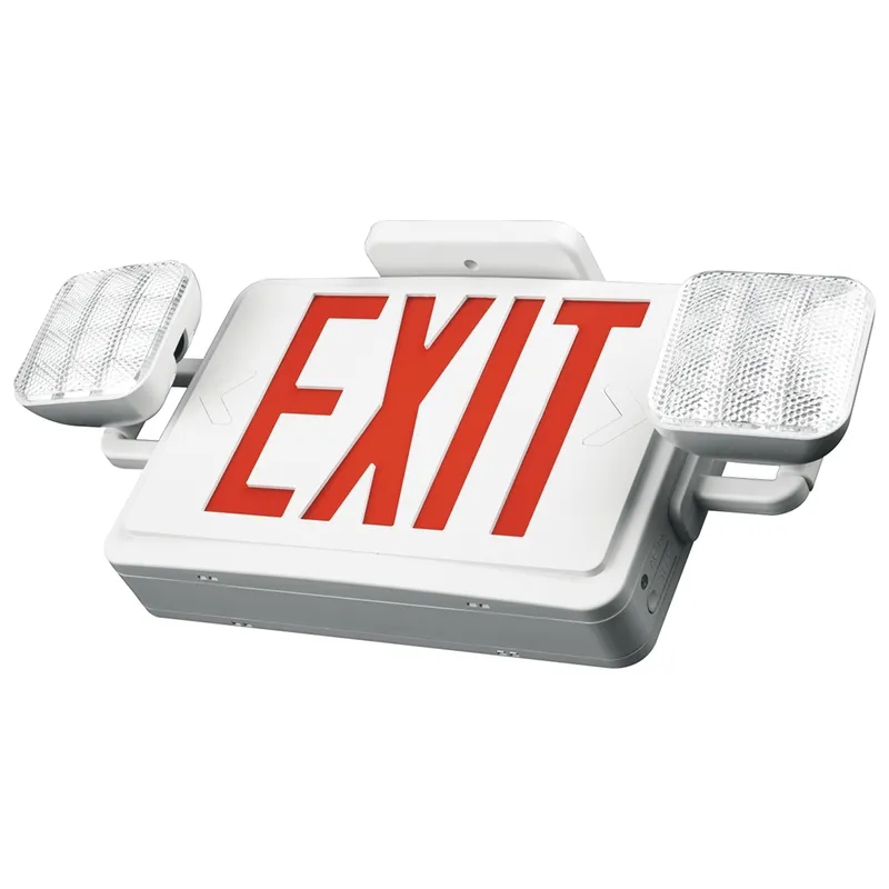 Konlite LED Exit Emergency Light Combo - Red or Green Letter Selectable  - 3.5W - 120-277V — Revolve LED LED Exit & Emergency 3.5W 6500K
