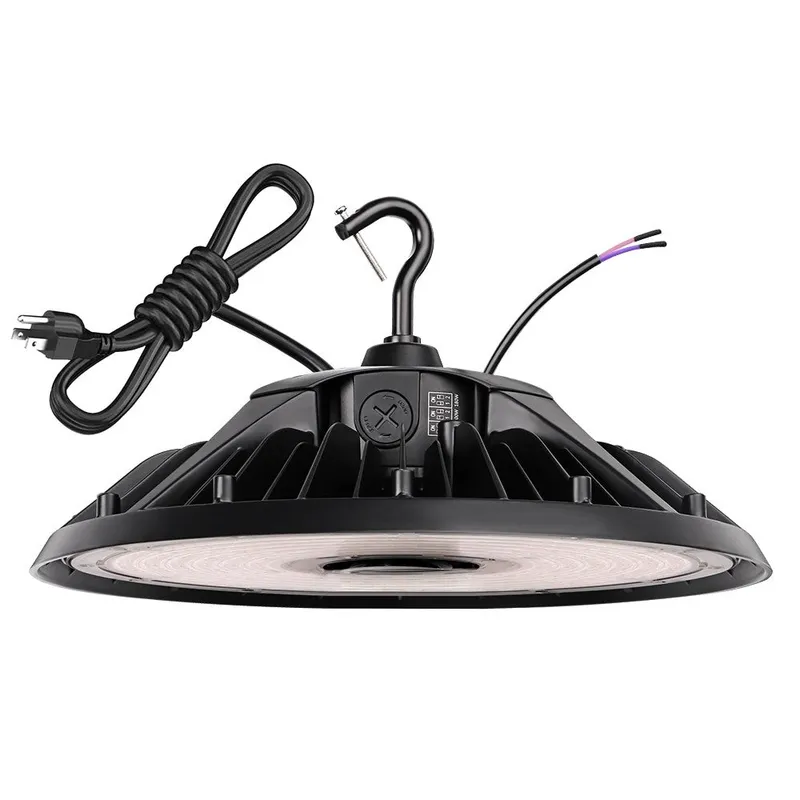 MAX Round UFO LED Bay Light - 240W/200W/180W Selectable - 36000 Lumens - 5000K - 120-277V - 1000W Equal — Revolve LED LED High Bay Lights 240.0W 5000K