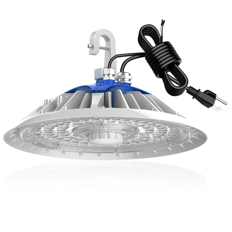 Konlite Round UFO LED Bay Light  - White - 100W -120-277V - 15,000 Lumens - 5000K - 250W Equal — Revolve LED LED High Bay Lights 100.0W 5000K