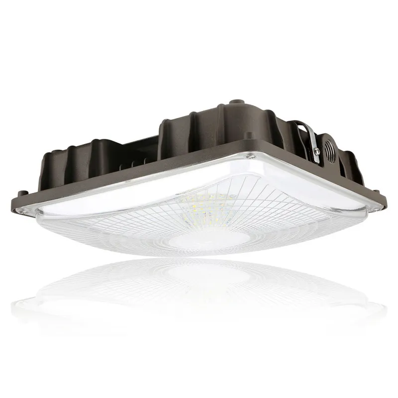 Konlite LED Canopy Area Light - 60W - 7,800 Lumens - 4000K- Optional Emergency Battery  -120-277V - 150W Equal — Revolve LED LED Ceiling Lights 60.0W 4000K