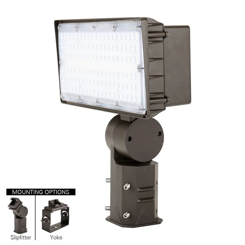 Konlite LED Outdoor Flood Light - 70W - 8,900 lumens - 5000K - Optional Dusk To Dawn Photocell - 120-277V - 150W Equal — Revolve LED LED Flood Lights 70.0W 5000K
