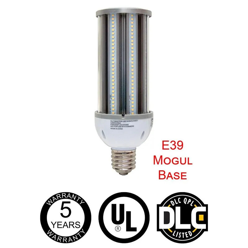 LED One LED Corn Bulb w/ E39 Mogul Screw Base - 45W - 120-277V - 5333 lumens - 5000K - Not Dimmable - 175W HID equal — Revolve LED LED Linear Lights 45.0W 5000K