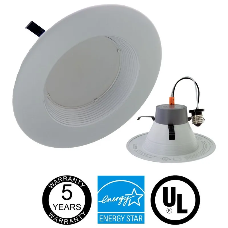 LED One Distribution - 5-6" LED Recessed Downlight - 10W - 120V - 870 lumens - 3000K - Dimmable — Revolve LED LED Downlights 10.0W 3000K
