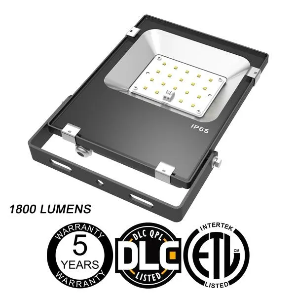 LED One Distribution LED Outdoor Flood Light Yoke Mount 20W 120-277V 1800 lumens 5000k Not Dimmable IP65 5 Year Warranty — Revolve LED LED Flood Lights 20.0W 