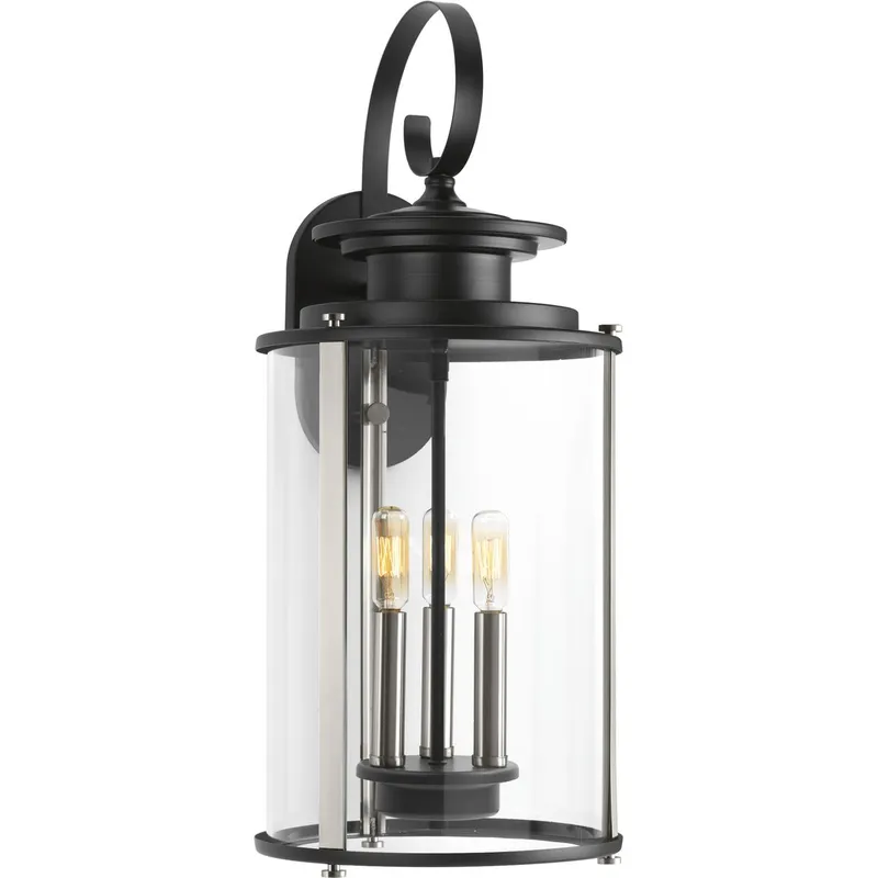 Squire Collection Three-Light Large Wall Lantern — Progress Lighting LED Wall Lights  