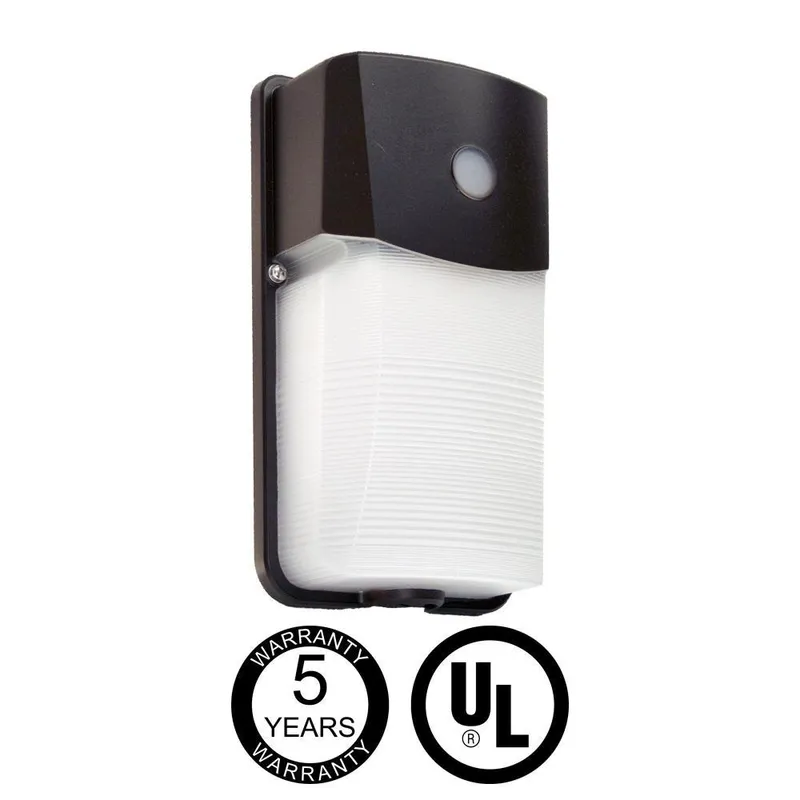 Energetic Lighting LED Mini Wall Pack Bronze Finish With Photocell - 20W - 2,200 lumens - 5000K - 120-277V - 50W Equal — Revolve LED LED Wall Lights 20.0W 5000K