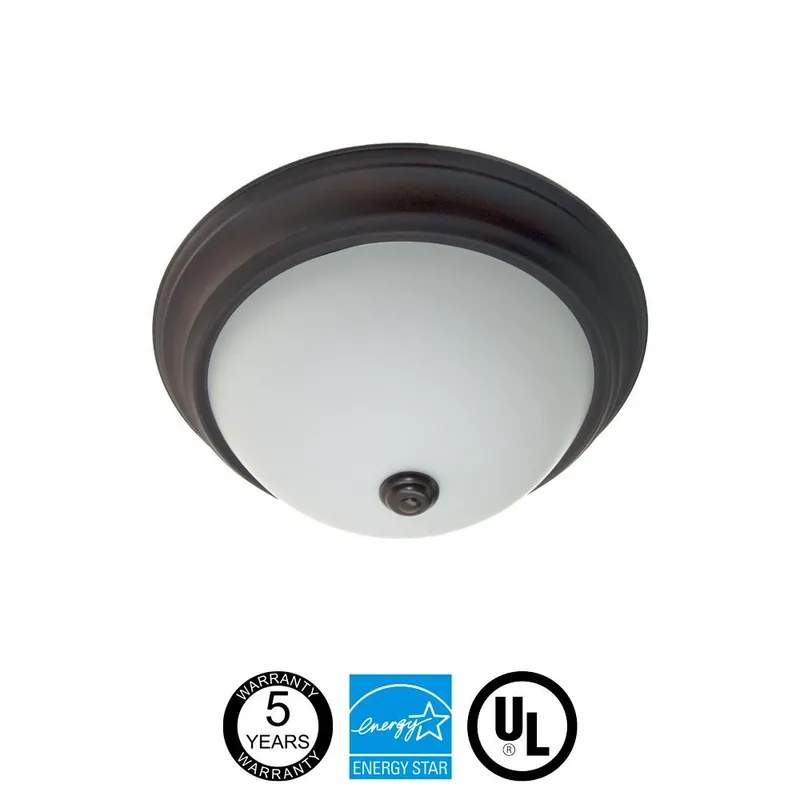 Energetic Lighting Flush Mount Round LED Ceiling Light with Bronze Finish - 18W - 120V - 1000 lumens - 3000K - Dimmable — Revolve LED LED Ceiling Lights 18.0W 3000K