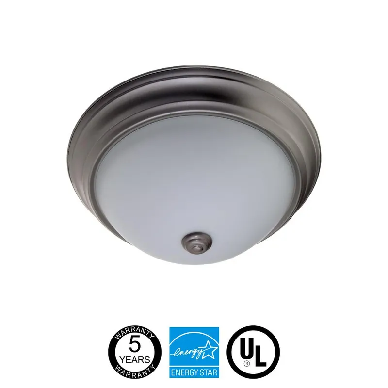 Energetic Lighting Flush Mount Round LED Ceiling Light With Brushed Nickel Finish - 18W - 120V - 1000 lumens - 3000K - Dimmable — Revolve LED LED Ceiling Lights 18.0W 3000K