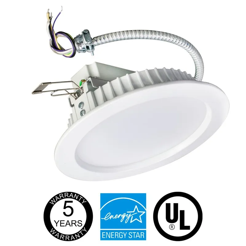 Energetic Lighting LED Recessed Downlight - 8 Inches - 22W - 120-277V - 1800 lumens - 3000K - 0-10V Dimmable — Revolve LED LED Downlights 22.0W 3000K
