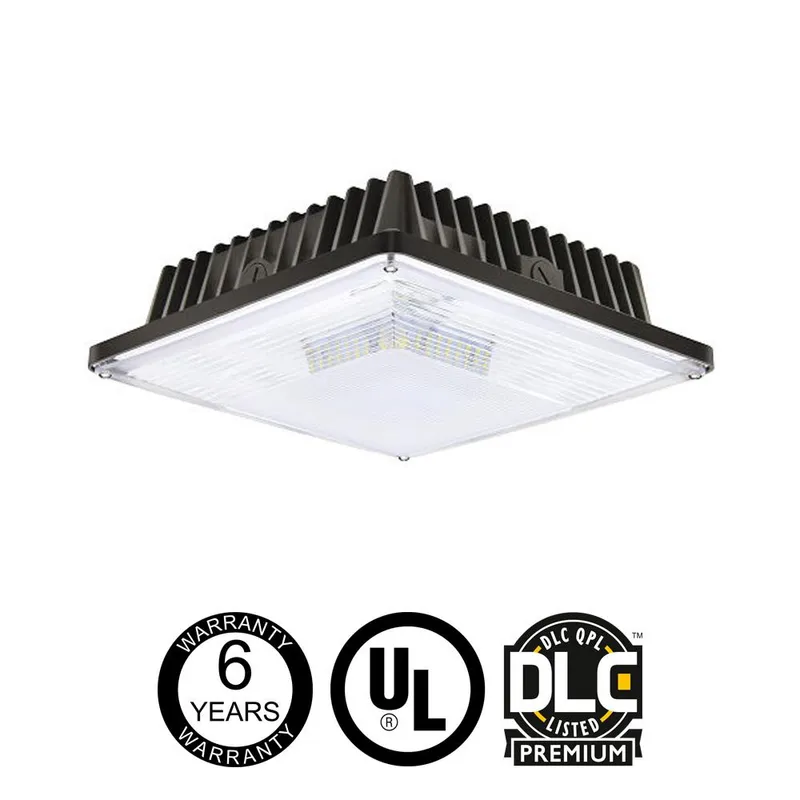 Green Inova LED Outdoor Canopy Light - 40W - 120-277V - 4645 lumens - 5000K - 175W Equal — Revolve LED LED Area Lights 40.0W 5000K