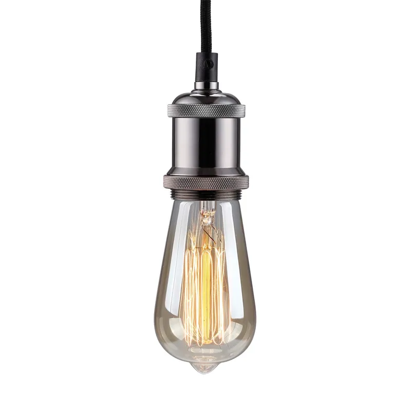 TorchEssence Classic Cord Pendant - Grey Chrome — TORCHSTAR Lighting LED Pendant Lights  