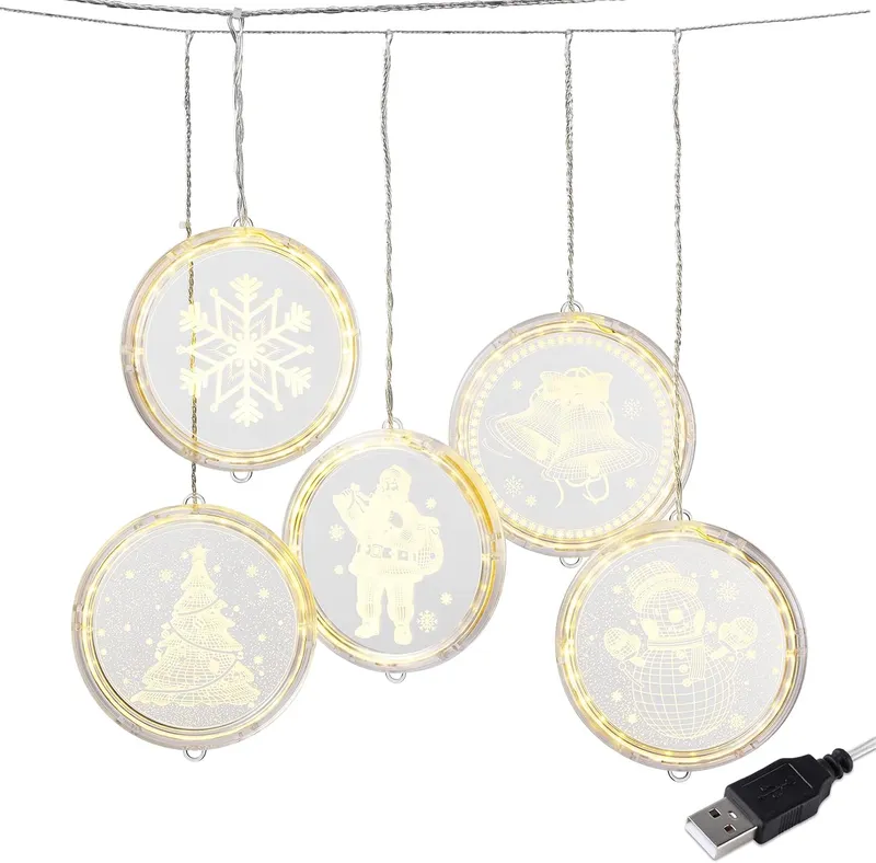 Christmas Decorations Novelty Hanging 3D Light Fairy Lights — TORCHSTAR Lighting LED Pendant Lights  2800K