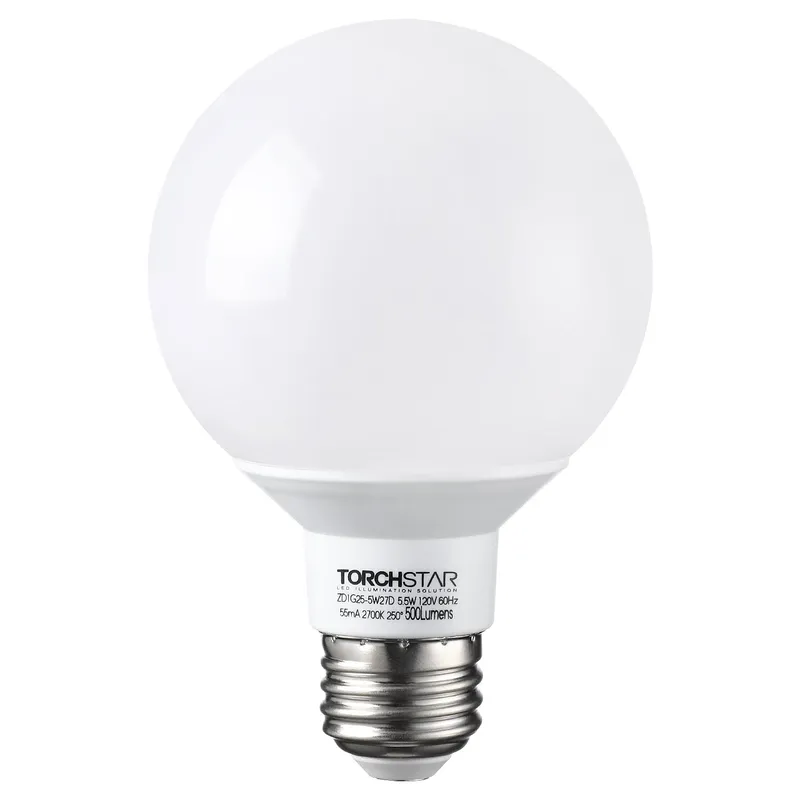 TORCHSTAR G25 LED Globe Light Bulbs - E26 Base - 2700K — TORCHSTAR Lighting LED Bulbs & Lamps  2700K