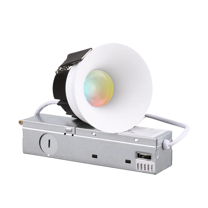 TORCHSTAR 5CCT Trimless 3 Inch LED Recessed Lighting — TORCHSTAR Lighting LED Downlights 12.0W 2700K
