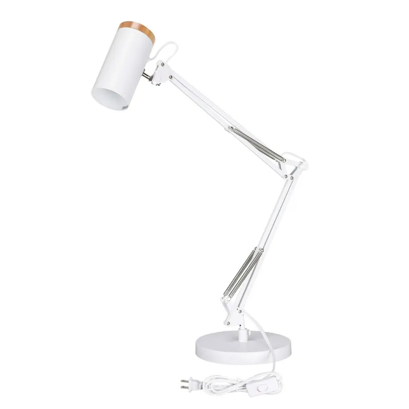 Oversized Swing Arm Table Lamp - Lamp Ready E26 Base - White — TORCHSTAR Lighting LED General Lighting 25.0W 