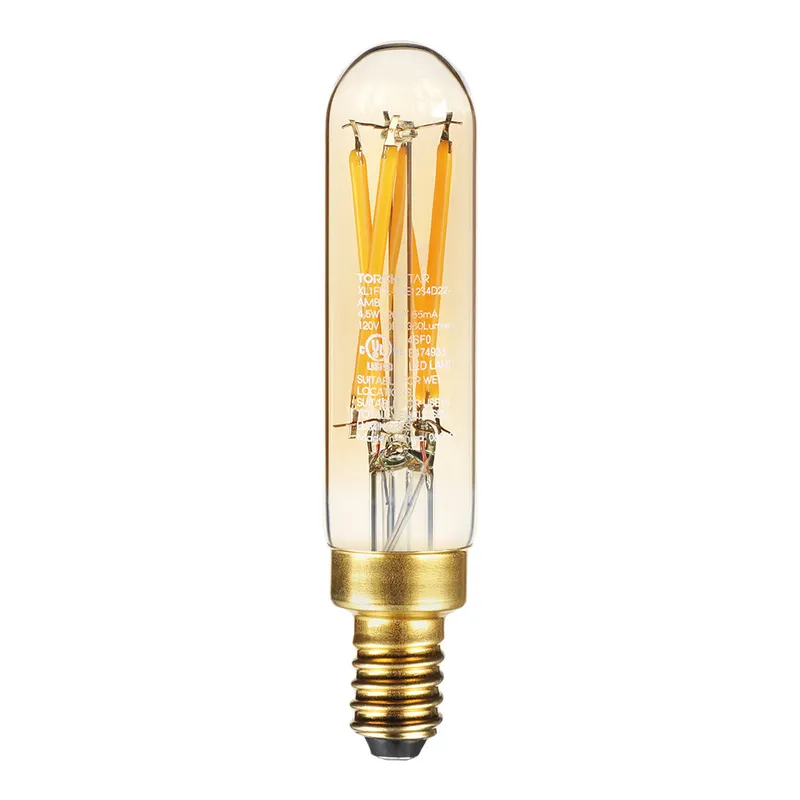 GoldenEra 4.5W T6 LED Vintage Bulbs - E12 Base - 2200K Amber Warm — TORCHSTAR Lighting LED Bulbs & Lamps 4.5W 2200K