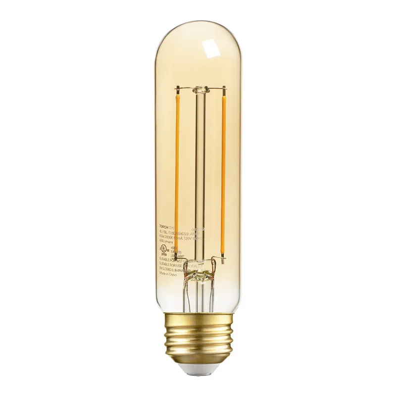 GoldenEra 4.5W T10 LED Vintage Bulbs- E26 Base - 2200K Amber Warm — TORCHSTAR Lighting LED Bulbs & Lamps 4.5W 2200K