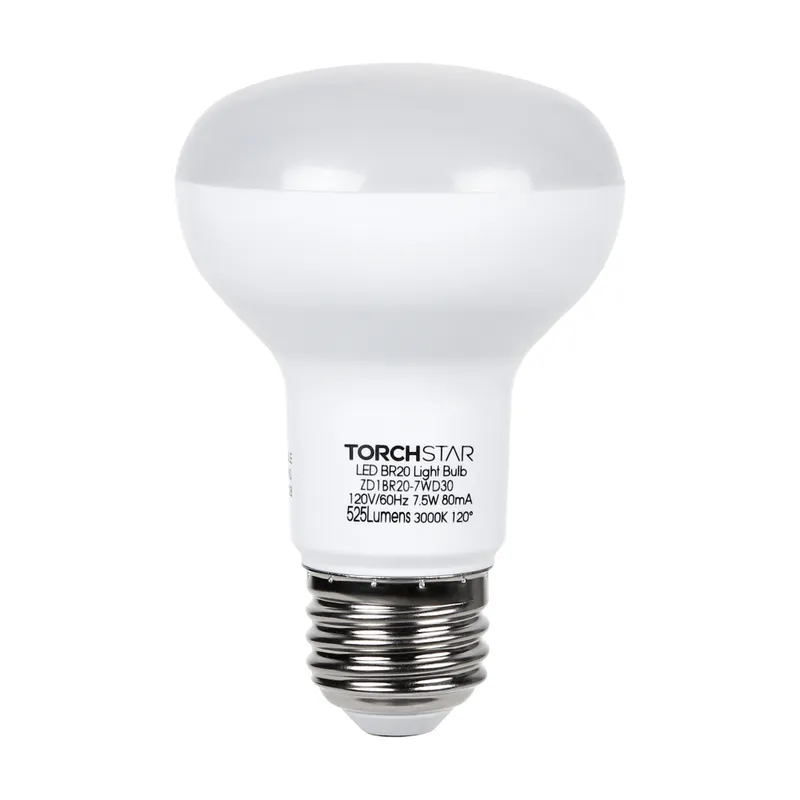 E-series 7.5W BR20 LED Bulb - 3000K/4000K/5000K — TORCHSTAR Lighting LED Bulbs & Lamps 7.5W 3000K