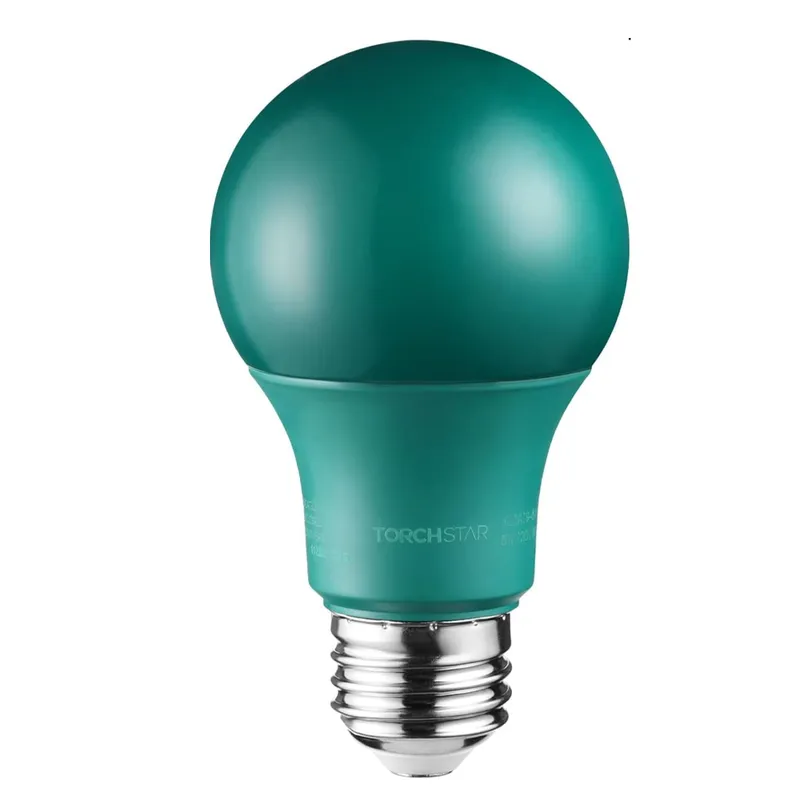 TORCHSTAR LED A19 Green Bulbs, E26 Base 8W 120V Colored Light Bulb — TORCHSTAR Lighting LED Bulbs & Lamps 8.0W 