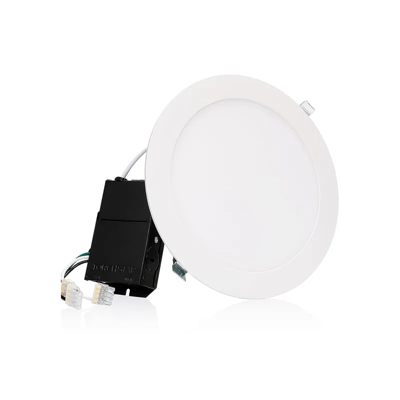 TORCHSTAR Premium Series 8 Inch Ultra-Thin LED Recessed Ceiling Light with J-Box — TORCHSTAR Lighting LED Downlights  