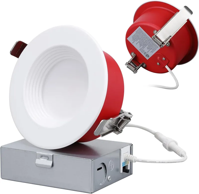 FlameGuard™ 4" Fire-rated Glare-free Canless LED Recessed Lights - DL 12W Dimmable Tested w/ UL263 ASTME119 CAN ULC S101 — TORCHSTAR Lighting LED Downlights 12.0W 