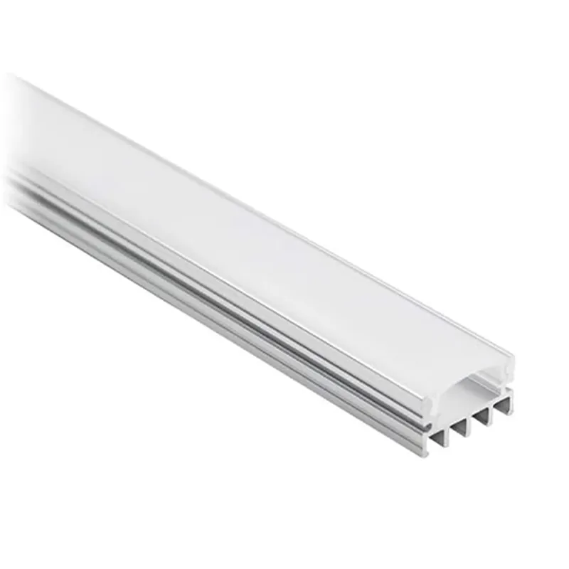 Shallow Flush Mount U-Shape Aluminum Channel for Strip Lights - 3.3ft in Oyster White — TORCHSTAR Lighting LED Downlights  