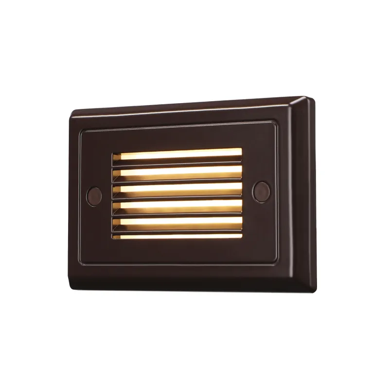 Pro 120V Parallel Retro Louvered Step & Deck Light - Black Bronze - 3000K — TORCHSTAR Lighting LED Bollards & Pathway Lights  3000K