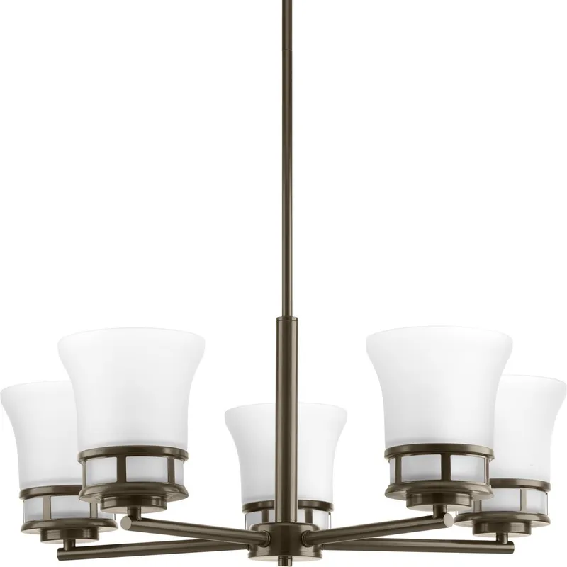 Cascadia Collection Five-Light Etched Glass Chandelier Light — Progress Lighting LED Landscape Lights  