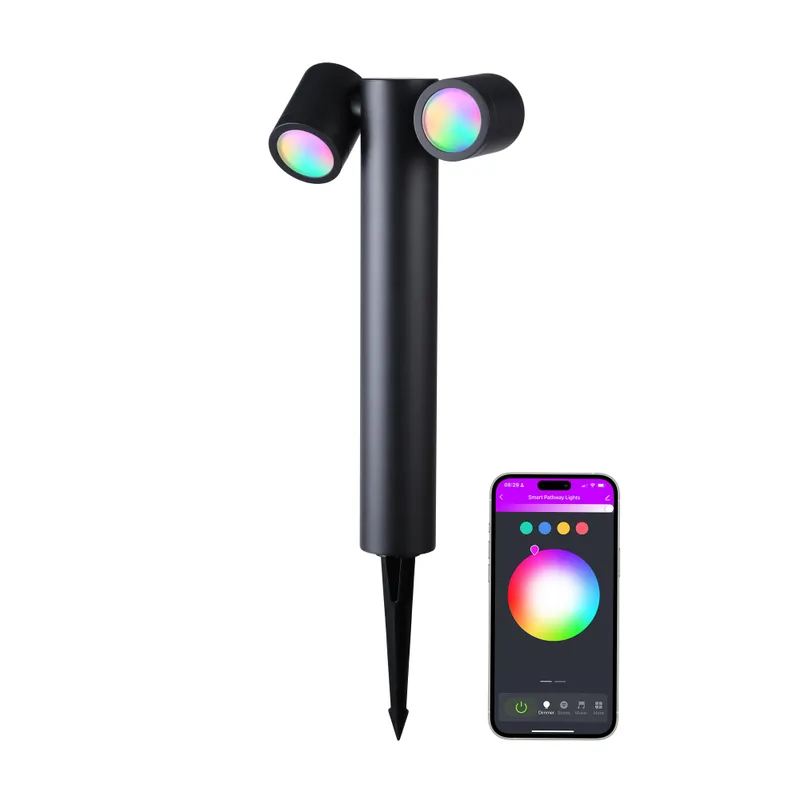 XGEN™ Dual-spot LED Path Light - RGB Adjustable Color Temperature — TORCHSTAR Lighting LED Bollards & Pathway Lights  