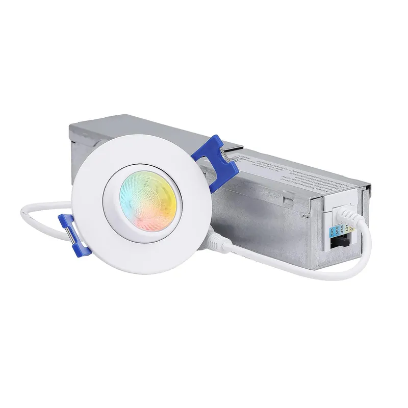 Circulex 2" Directional Canless LED Recessed Light - 6W Dimmable with White Trim — TORCHSTAR Lighting LED Downlights 6.0W 