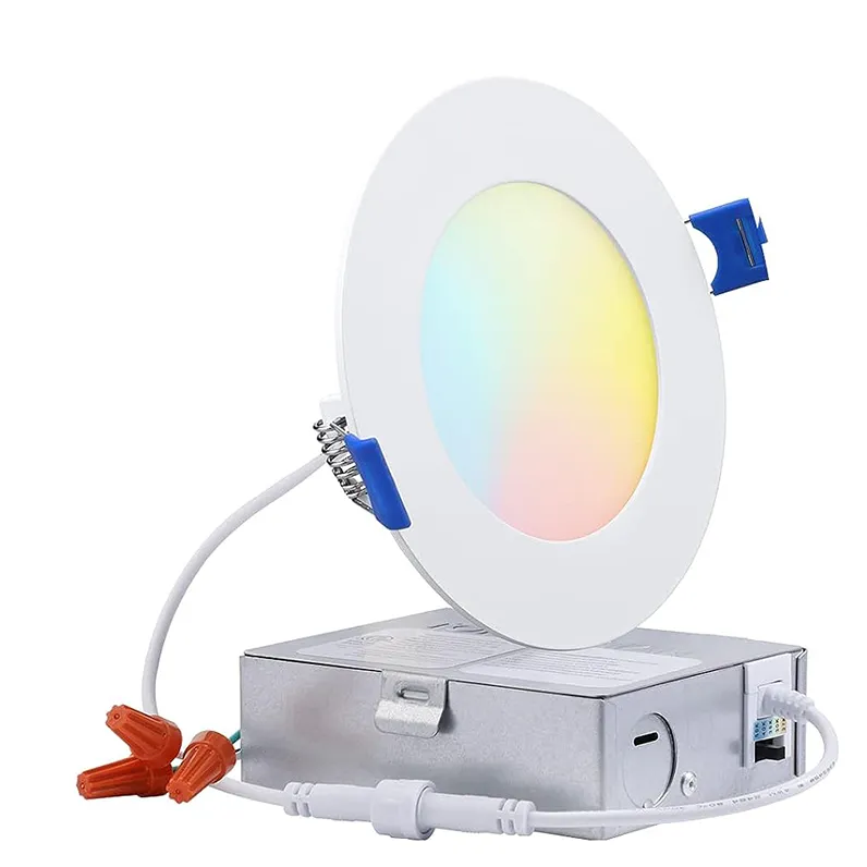 SlimPanel+ 4" Ultra-thin Canless LED Recessed Light - SDL 10W Dimmable 1/2" Thick — TORCHSTAR Lighting LED Downlights 10.0W 2700K