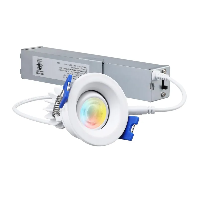 Rotatolux 1" Glare-free Gimbal Canless LED Recessed Light - DL 6W Dimmable with Narrow Beam Angle — TORCHSTAR Lighting LED Downlights 6.0W 