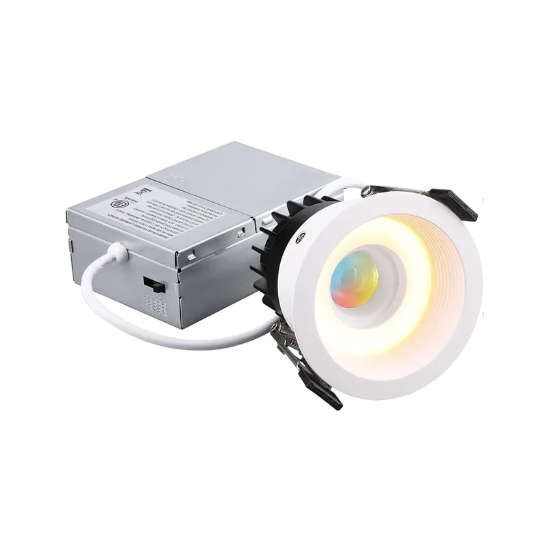 SnowyOwl 2" Glare-free Canless LED Recessed Lights with Night Light - DL 9W Dimmable — TORCHSTAR Lighting LED Downlights 9.0W 2000K