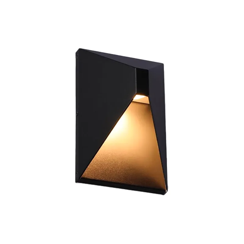 Noir Geometry™ Outdoor Wall Light - 8" 12W with 5CCT — TORCHSTAR Lighting LED Wall Lights 12.0W 
