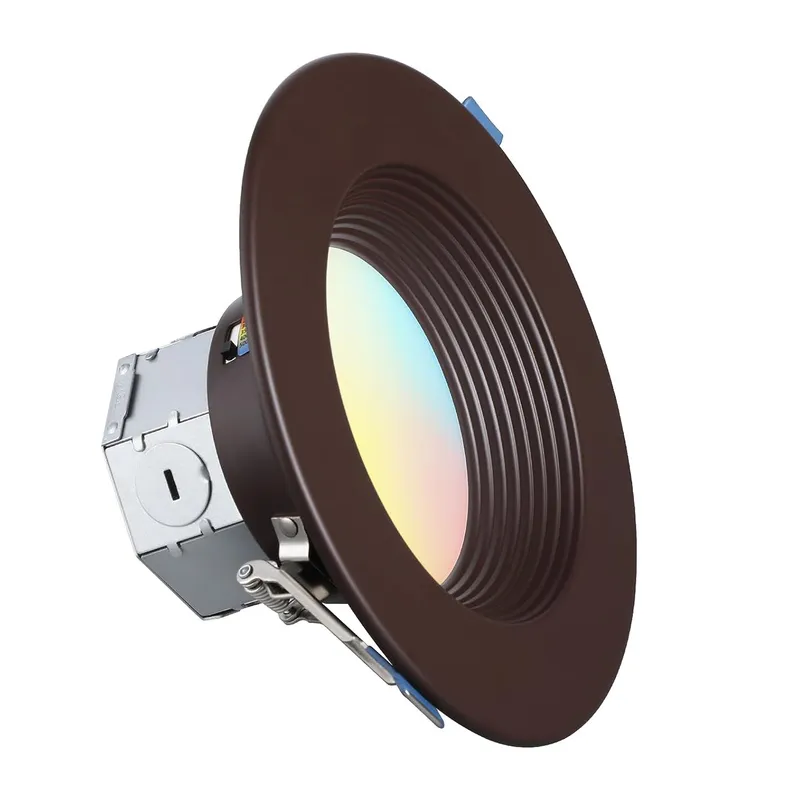 Bafflux 6" Glare-free LED Recessed Light - 15W Dimmable with Oil Rubbed Bronze Baffle Trim — TORCHSTAR Lighting LED Downlights 15.0W 