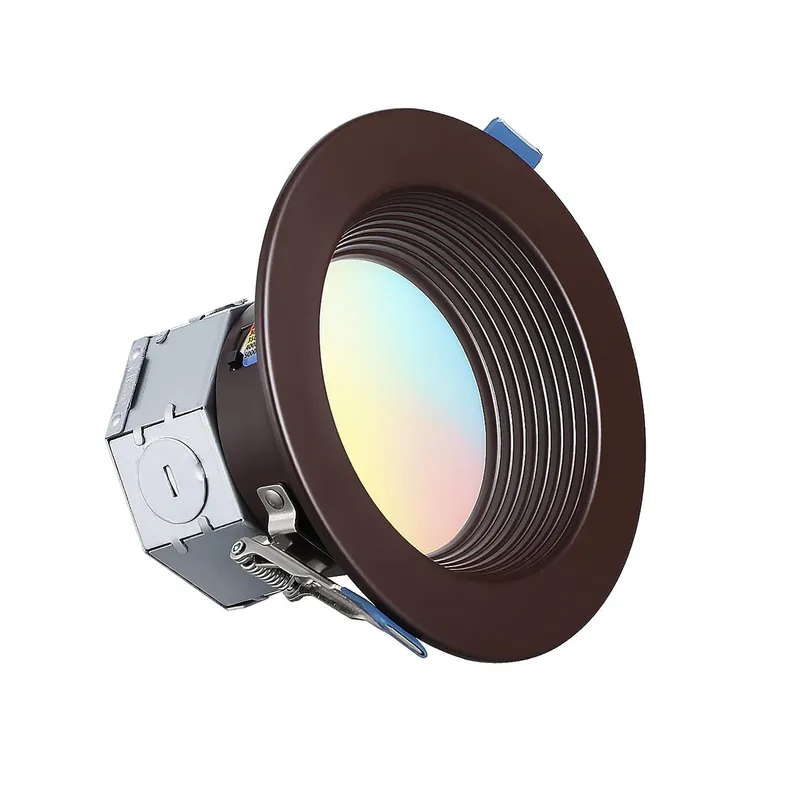 Bafflux 4" Glare-free LED Recessed Light - 10W Dimmable with Oil Rubbed Bronze Baffle Trim — TORCHSTAR Lighting LED Downlights 10.0W 