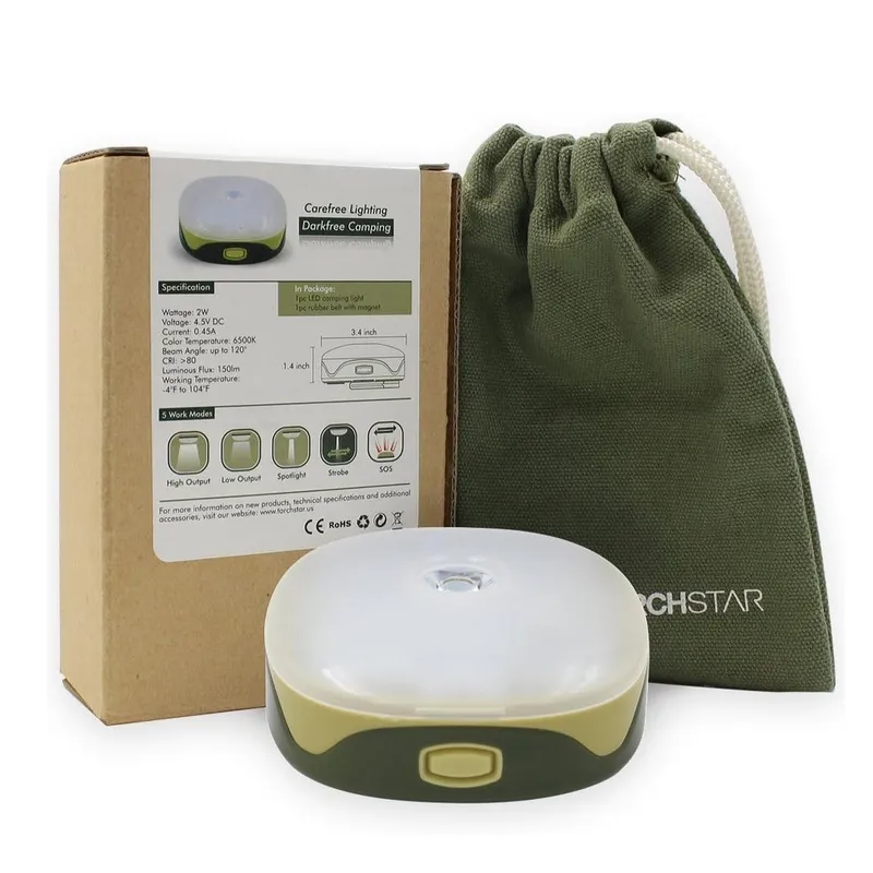 AdventureGlow Magnetic Camp Light - Green — TORCHSTAR Lighting LED General Lighting  