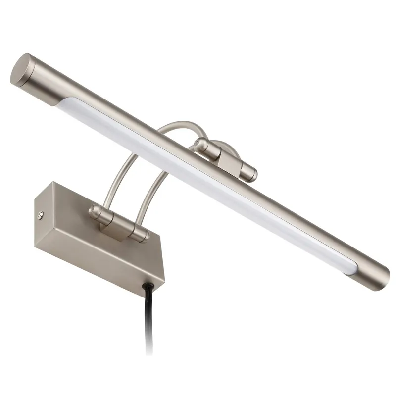 SignatureGlow Satin Nickel Picture Lights - Arc Arm - Single CCT — TORCHSTAR Lighting LED Wall Lights 8.0W 3000K