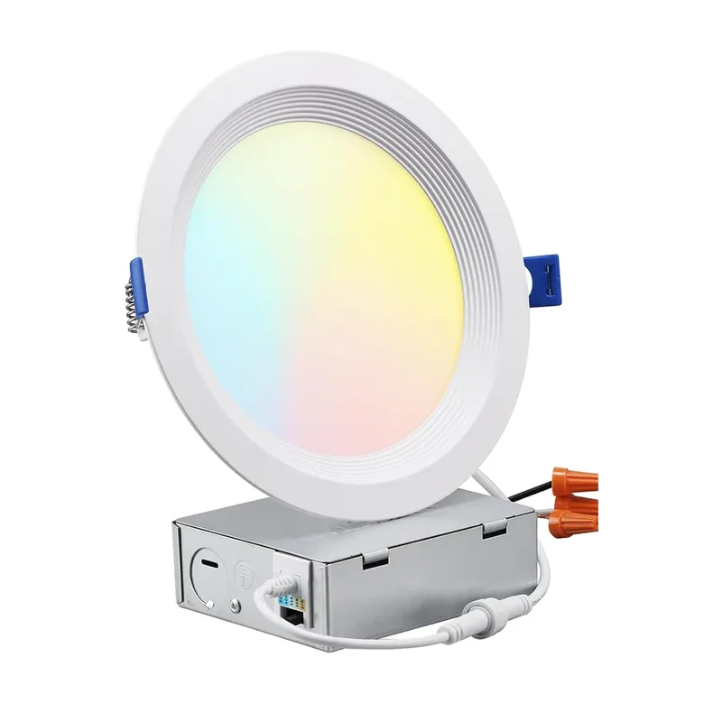 Baffedge 6" Low-profile Glare-free Canless LED Recessed Light - 15W Dimmable with Baffle Trim 1" Thick — TORCHSTAR Lighting LED Downlights 15.0W 2700K