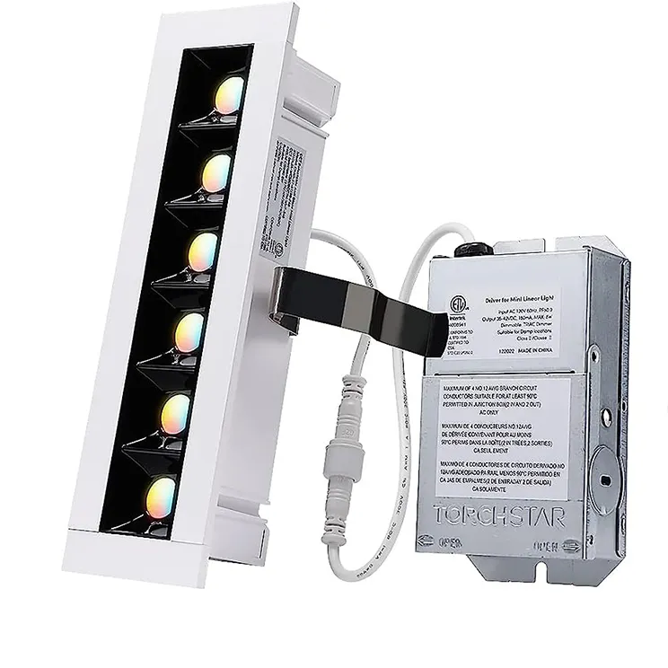 SpectraWell 7" LED Linear Recessed Wall Washer - Adjustable CCT — TORCHSTAR Lighting LED Downlights  2700K