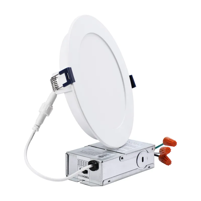SlimPanel 6" Low-profile Canless LED Recessed Light - DL 15W Dimmable 1" Thick — TORCHSTAR Lighting LED Downlights 15.0W 