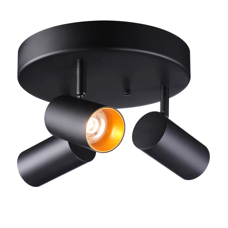 LuminCore 3-Heads LED Ceiling Spot Lights - Black - Adjustable CCT — TORCHSTAR Lighting LED Ceiling Lights 36.0W 2700K