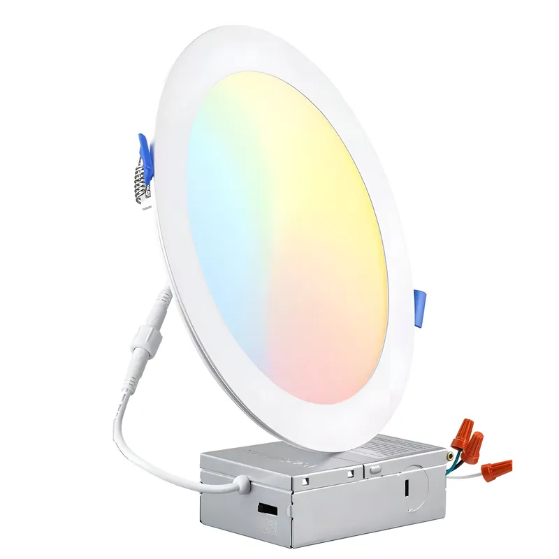 SlimPanel+ 8" Ultra-thin Canless LED Recessed Light - SDL 18W Dimmable 1/2" Thick — TORCHSTAR Lighting LED Downlights 18.0W 2700K