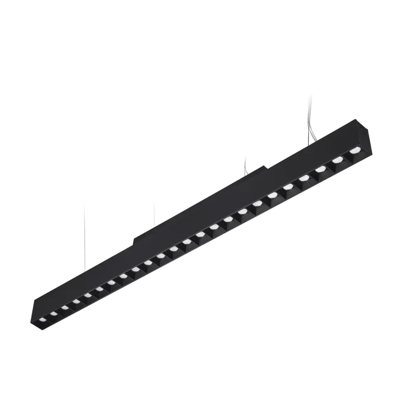ElegaLux 4' LED Linear Light Fixtures - 40W Black Linkable 0-10V Dimming w/ Narrow Beam Spotlight Design — TORCHSTAR Lighting LED Linear Lights 40.0W 4000K