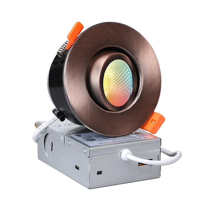 Circulex 3" Directional Canless LED Recessed Light - 7W Dimmable with Oil Rubbed Bronze Trim — TORCHSTAR Lighting LED Downlights 7.0W 4000K