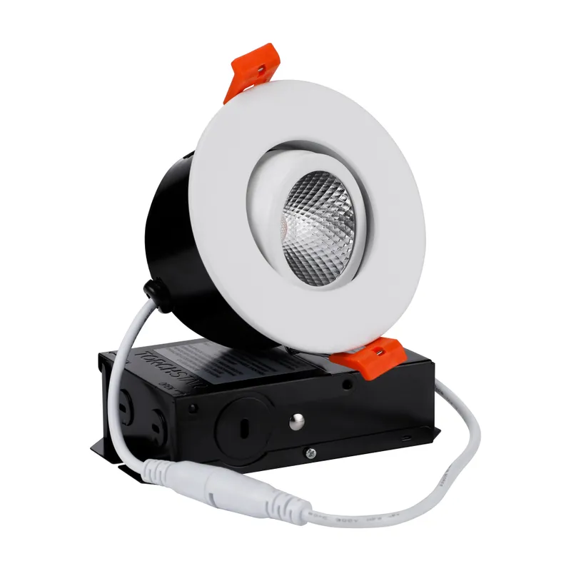 Circulex 3" Directional Canless LED Recessed Light - 7W Dimmable with White Trim — TORCHSTAR Lighting LED Downlights 7.0W 2700K