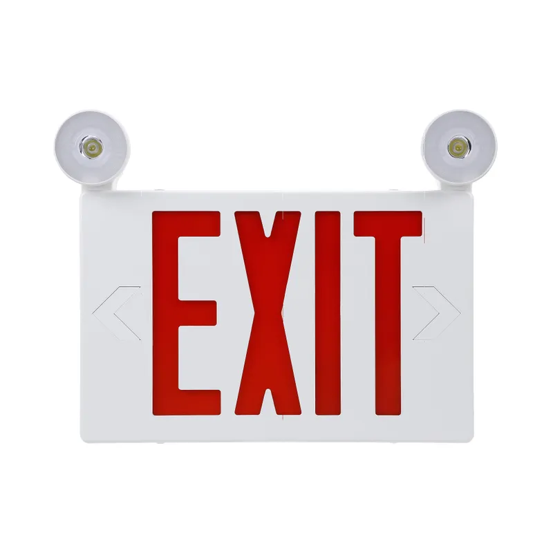 LitWay Indoor Exit Sign with Emergency Light - Red Letters — TORCHSTAR Lighting LED Exit & Emergency 2.0W 
