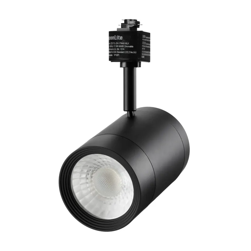 Radiant™ 17W LED Track Light - Black - 3000K/4000K — TORCHSTAR Lighting LED Ceiling Lights 17.0W 3000K