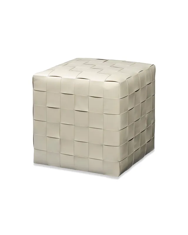 Woven Leather Ottoman — Jamie Young Co LED General Lighting  